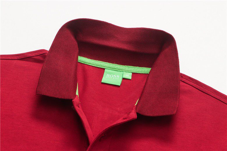 בוס-HUGO BOSS POLO TSHIRT MEN'S - Fire Brick & Gray – תמונה 4