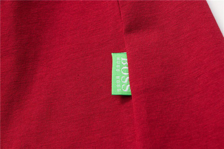 בוס-HUGO BOSS POLO TSHIRT MEN'S - Fire Brick & Gray – תמונה 6