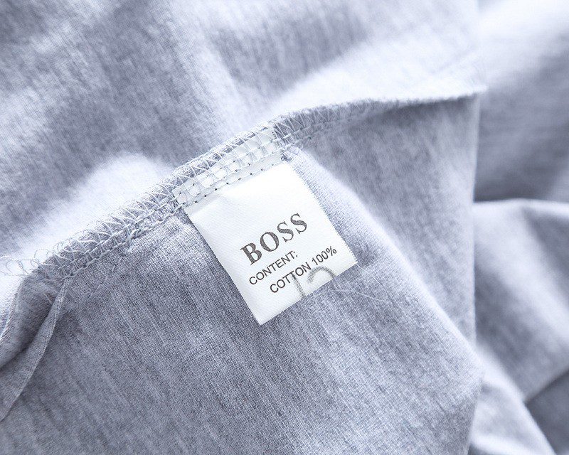 בוס-HUGO BOSS POLO TSHIRT MEN'S - Gray & Black White Border – תמונה 9