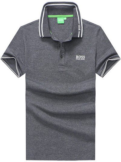 בוס-HUGO BOSS POLO TSHIRT MEN'S - Raven