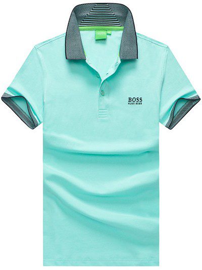 בוס-HUGO BOSS POLO TSHIRT MEN'S - Water Leaf