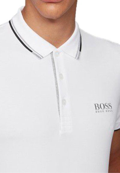 בוס-HUGO BOSS POLO TSHIRT MEN'S - White – תמונה 4