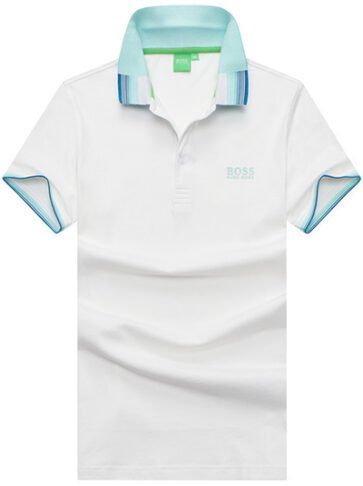 בוס-HUGO BOSS POLO TSHIRT MEN'S - White & Blue