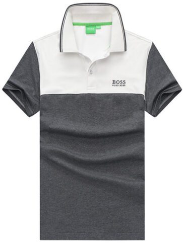 בוס-HUGO BOSS POLO TSHIRT MEN'S - White & Gray