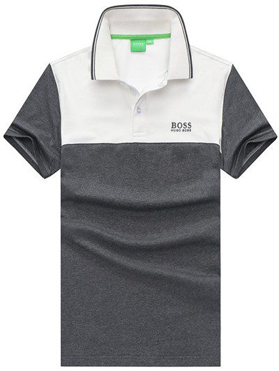 בוס-HUGO BOSS POLO TSHIRT MEN'S - White & Gray