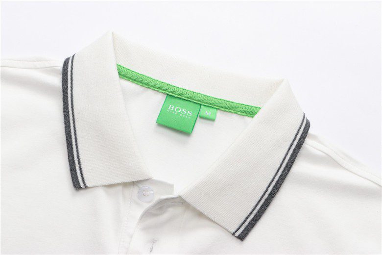 בוס-HUGO BOSS POLO TSHIRT MEN'S - White & Gray – תמונה 8