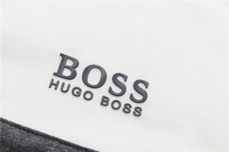 בוס-HUGO BOSS POLO TSHIRT MEN'S - White & Gray – תמונה 3