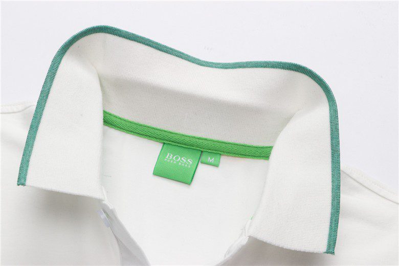 בוס-HUGO BOSS POLO TSHIRT MEN'S - White & Sea Nymph – תמונה 5