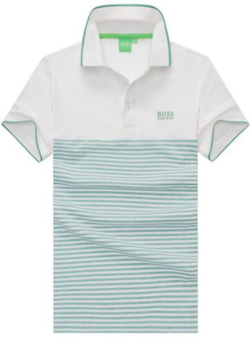 בוס-HUGO BOSS POLO TSHIRT MEN'S - White & Sea Nymph