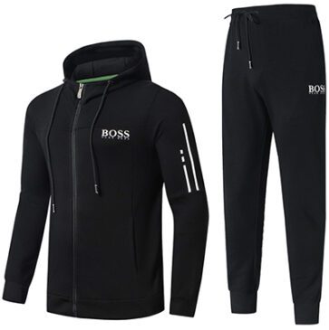 בוס-HUGO BOSS SUIT MEN'S - Black
