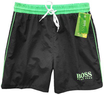 בוס-HUGO BOSS SWIM MEN'S-Emerald & Black