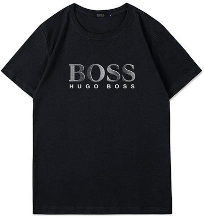 בוס-HUGO BOSS TSHIRT MEN'S SHORT - BLACK – תמונה 2