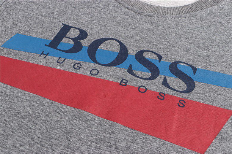 בוס-HUGO BOSS TSHIRT MEN'S LONG -GRAY – תמונה 3