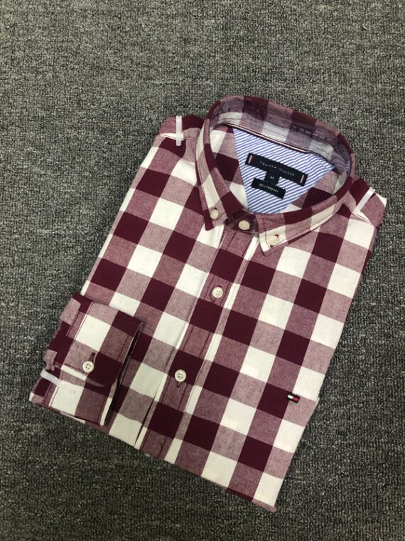 טומי הילפיגר-TOMMY BUTTON MEN'S- Falu Red