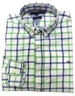 טומי הילפיגר-TOMMY BUTTON MEN'S- Olivine White & Black