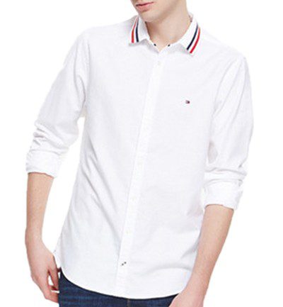 טומי הילפיגר-TOMMY BUTTON MEN'S- WHITE
