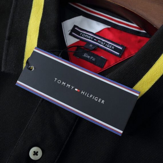 טומי הילפיגר-TOMMY POLO MEN'S TSHIRT - BLACK