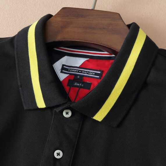 טומי הילפיגר-TOMMY POLO MEN'S TSHIRT - BLACK