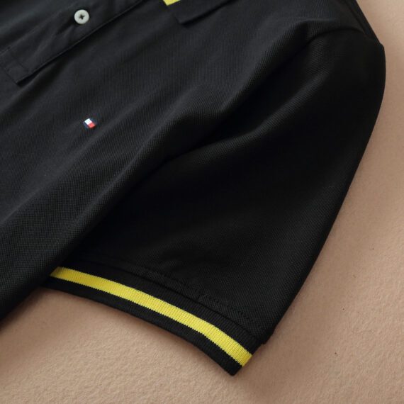 טומי הילפיגר-TOMMY POLO MEN'S TSHIRT - BLACK