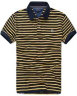 טומי הילפיגר-TOMMY POLO MEN'S TSHIRT - BLACK & YELLOW