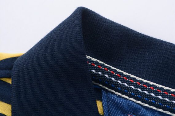 טומי הילפיגר-TOMMY POLO MEN'S TSHIRT - BLACK & YELLOW