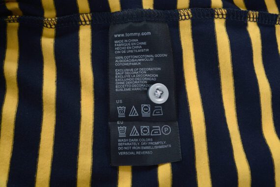טומי הילפיגר-TOMMY POLO MEN'S TSHIRT - BLACK & YELLOW