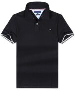 טומי הילפיגר-TOMMY POLO MEN'S TSHIRT - Black