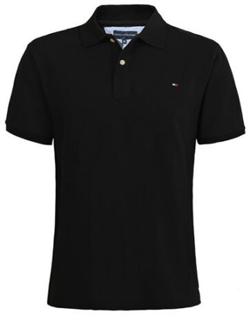 טומי הילפיגר-TOMMY POLO MEN'S TSHIRT - Black