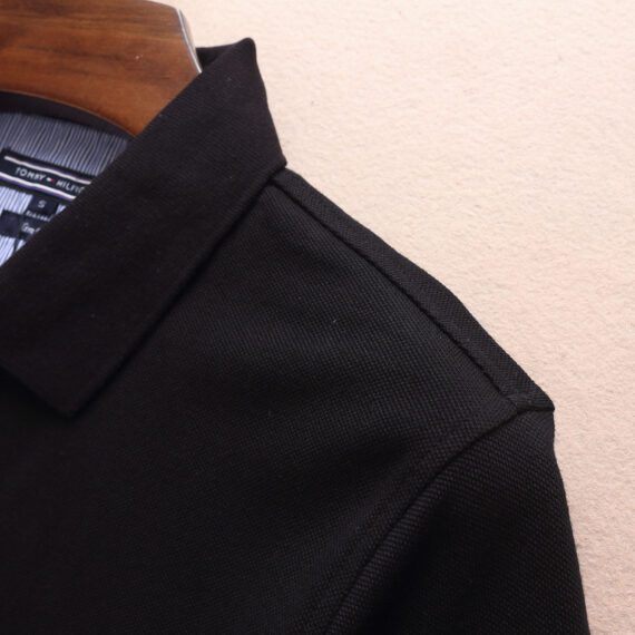 טומי הילפיגר-TOMMY POLO MEN'S TSHIRT - Black