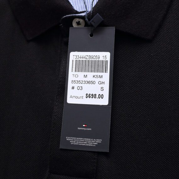 טומי הילפיגר-TOMMY POLO MEN'S TSHIRT - Black