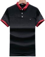 טומי הילפיגר-TOMMY POLO MEN'S TSHIRT - Black & Red