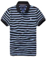 טומי הילפיגר-TOMMY POLO MEN'S TSHIRT - Black & Tropical Blue