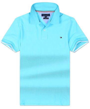 טומי הילפיגר-TOMMY POLO MEN’S TSHIRT – Columbia Blue (1)