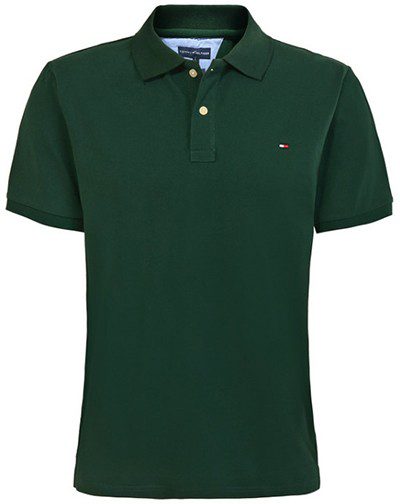 טומי הילפיגר-TOMMY POLO MEN'S TSHIRT - Deep Fir