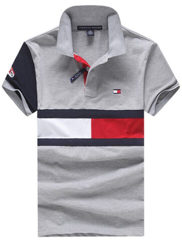 טומי הילפיגר-TOMMY POLO MEN'S TSHIRT - GRAY