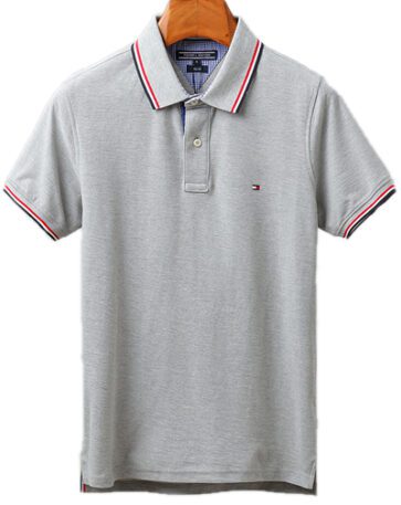 טומי הילפיגר-TOMMY POLO MEN'S TSHIRT - Gray