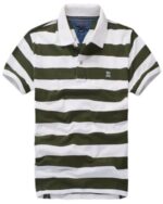 טומי הילפיגר-TOMMY POLO MEN'S TSHIRT - Green Kelp & White