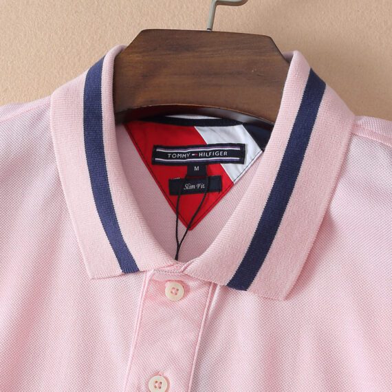 טומי הילפיגר-TOMMY POLO MEN'S TSHIRT - LIGHT PINK