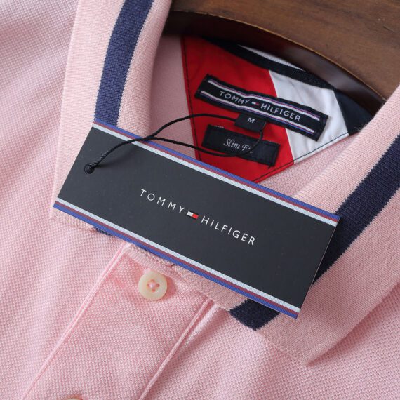 טומי הילפיגר-TOMMY POLO MEN'S TSHIRT - LIGHT PINK