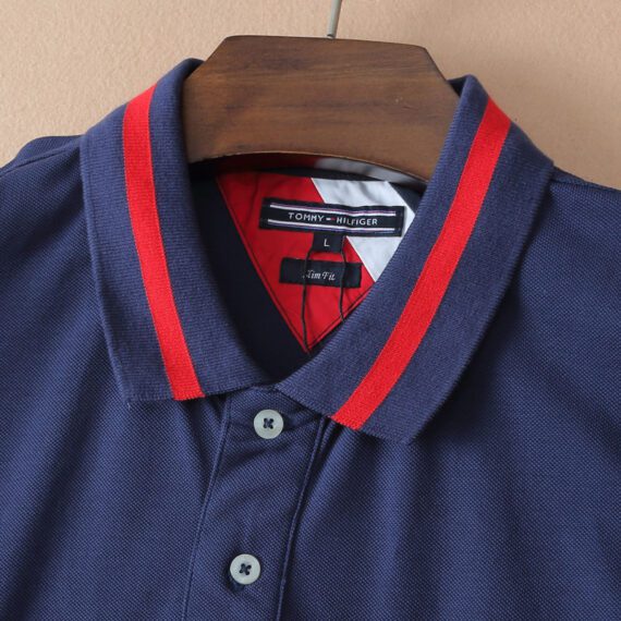 טומי הילפיגר-TOMMY POLO MEN'S TSHIRT - NAVY BLUE