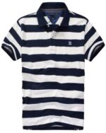 טומי הילפיגר-TOMMY POLO MEN'S TSHIRT - NAVY BLUE & WHITE