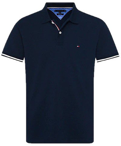 טומי הילפיגר-TOMMY POLO MEN'S TSHIRT - NAVY BLUE