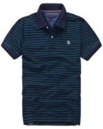 טומי הילפיגר-TOMMY POLO MEN'S TSHIRT - Navy Blue & Blue Stone