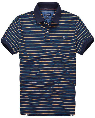 טומי הילפיגר-TOMMY POLO MEN'S TSHIRT - Navy Blue & Ronchi