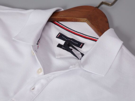 טומי הילפיגר-TOMMY POLO MEN'S TSHIRT - Titan White