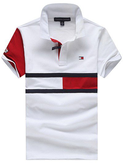 טומי הילפיגר-TOMMY POLO MEN'S TSHIRT - WHITE