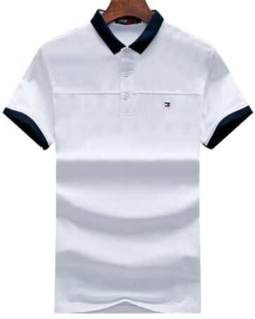 טומי הילפיגר-TOMMY POLO MEN'S TSHIRT - White & Black