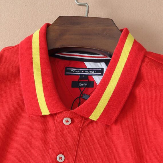 טומי הילפיגר-TOMMY POLO MEN'S TSHIRT - Alizarin