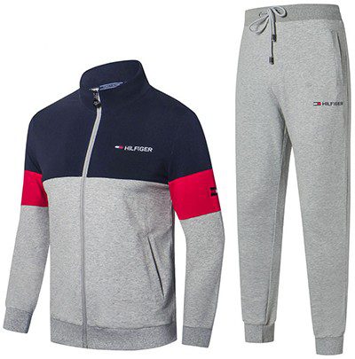 טומי הילפיגר-TOMMY SUIT- NAVY BLUE GRAY & RED