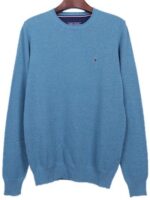 טומי הילפיגר-TOMMY SWETER MEN'S- LIGHT BLUE